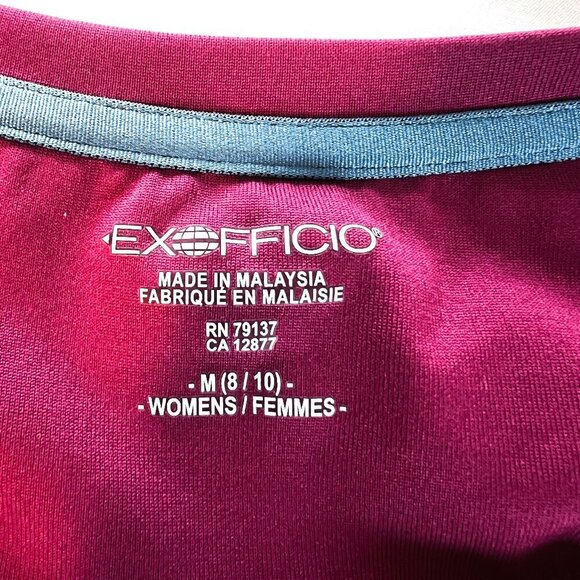 ExOfficio Women’s Micria Cap Sleeve Burgundy Size Medium - Picture 4 of 9